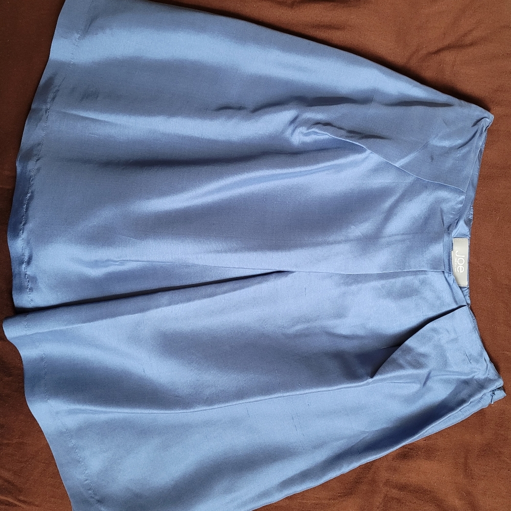 Size 8 - NWOT blue skirt, 100% silk